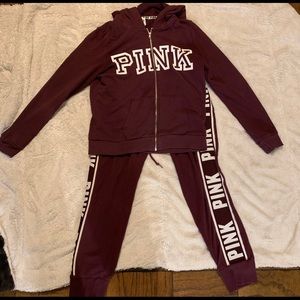 Pink sweat outfit